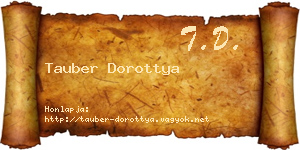 Tauber Dorottya névjegykártya